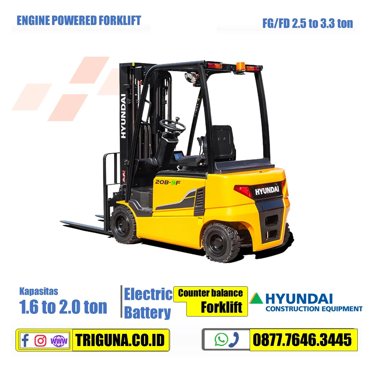 Forklift Hyundai 2 Ton Electric - Gambar 2