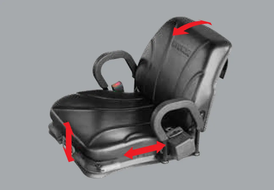Easily adjustable suspension seat