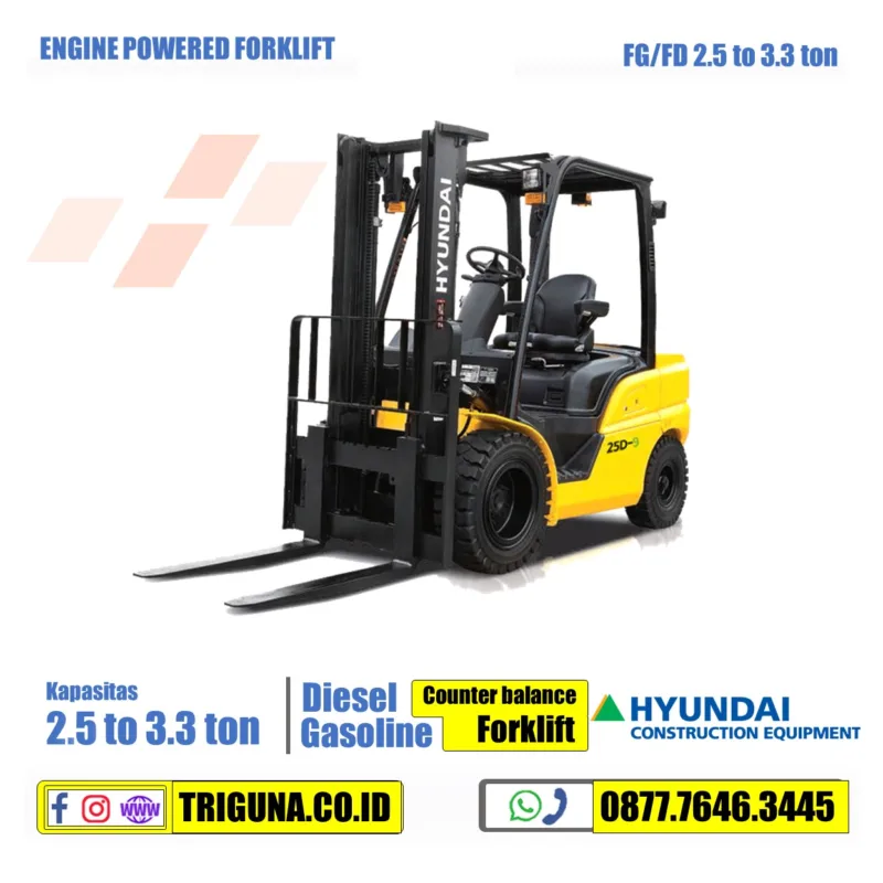Forklift Hyundai 3.3 Ton Diesel