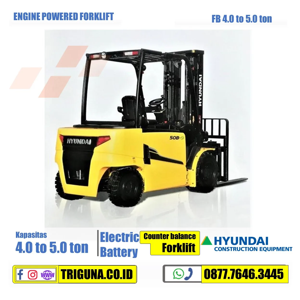 Forklift Hyundai 4 Ton Electric - Gambar 2