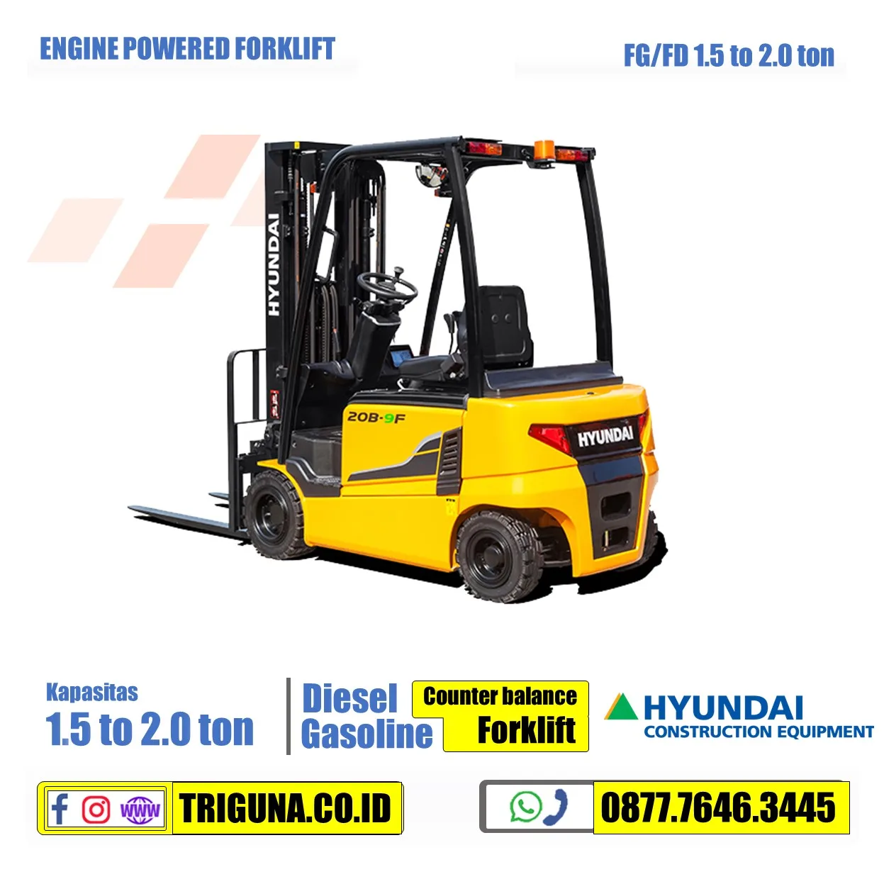 Forklift Hyundai 2.5 Ton Battery Electric - Gambar 2